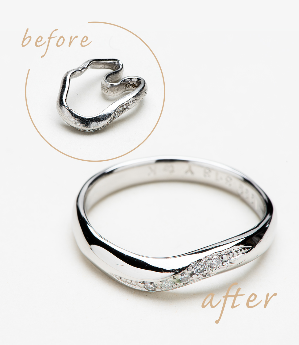 結婚指輪の変形直し 指輪 修理