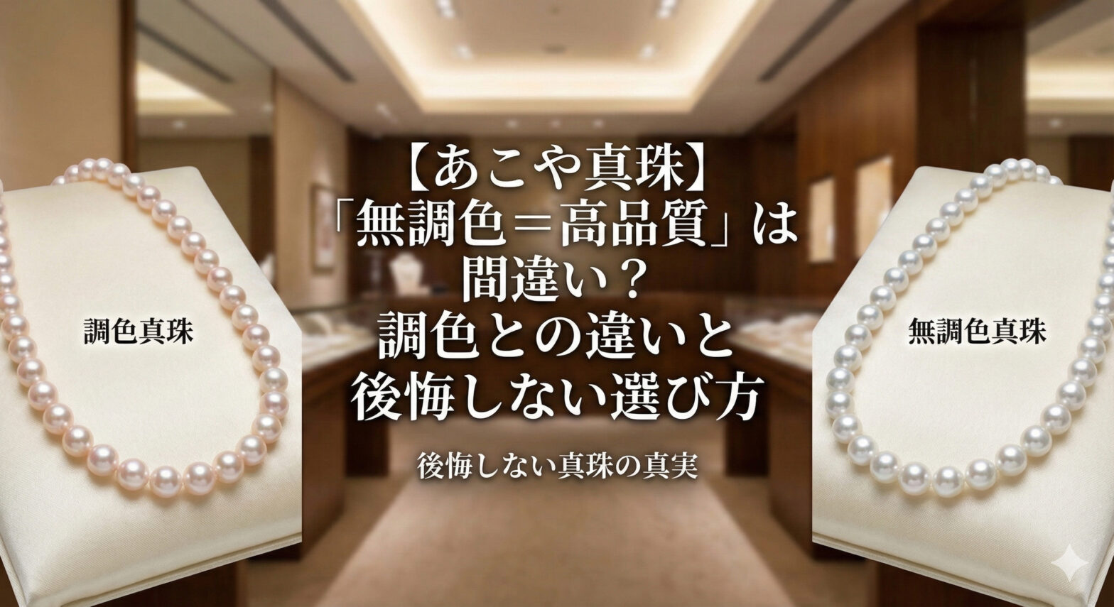 あこや真珠の「調色」と「無調色」どちらを選ぶべき？ 知っておきたい加工の真実と選び方